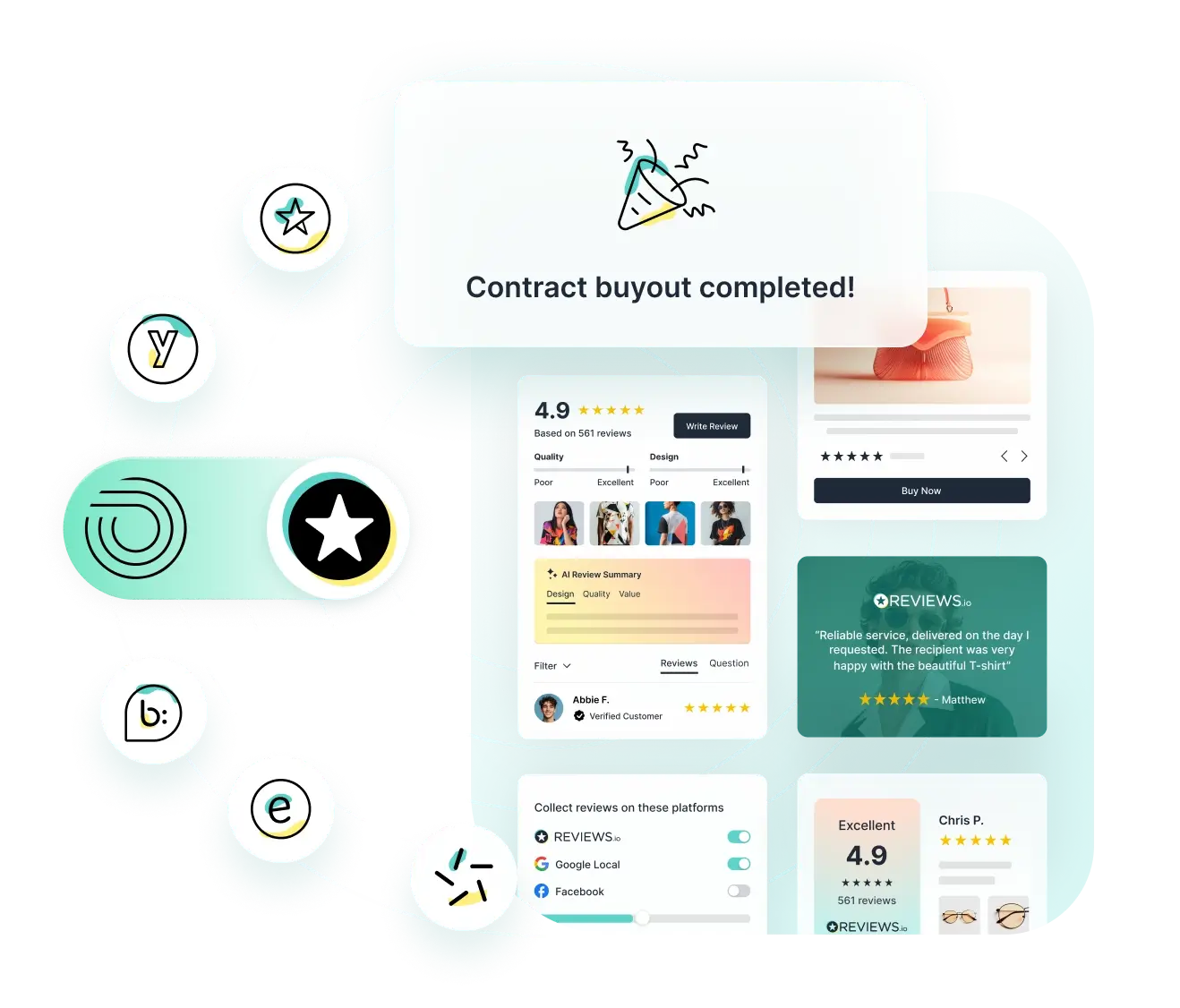 Break free from contracts with REVIEWS.io contract buyouts.
