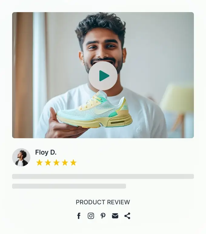Publish impactful content, such as review videos and photos on your website to effectively drive sales.