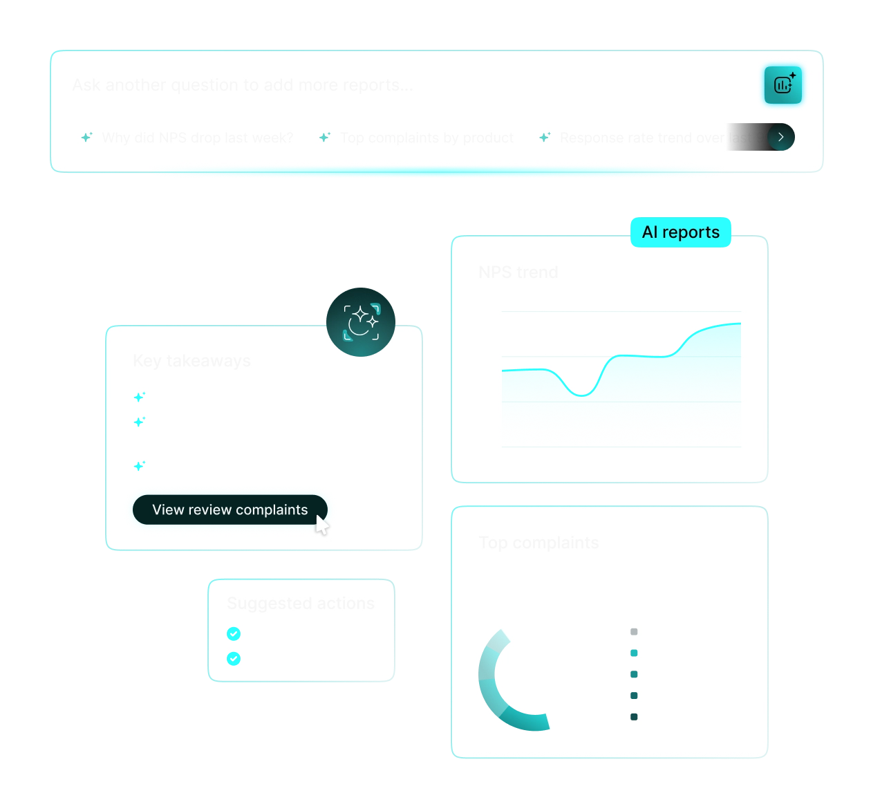 Collect feedback easily with REVIEWS.io surveys feature.